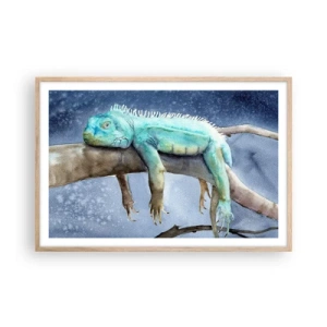 Pôster com moldura de carvalho claro - Estamos bem! - 91x61 cm