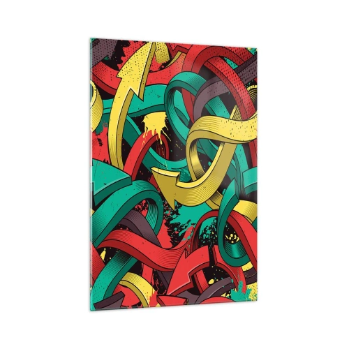 Quadro em vidro - Qual o caminho para o destino? - 70x100 cm