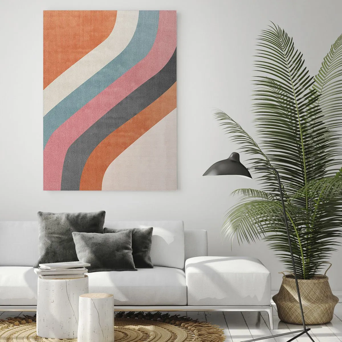 Quadro em vidro - Composição diagonal – movimento - 70x100 cm