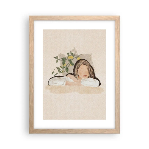 Pôster com moldura de carvalho claro - Beleza do sul - 30x40 cm