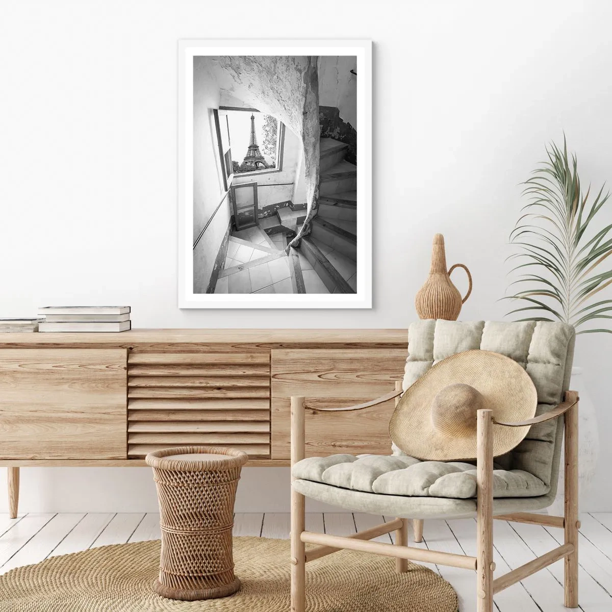 Pôster em moldura branca - Que vista! - 61x91 cm