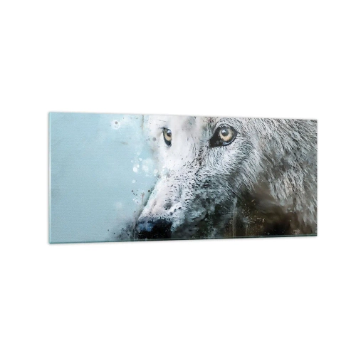 Quadro em vidro - Conheça a alma do lobo - 120x50 cm