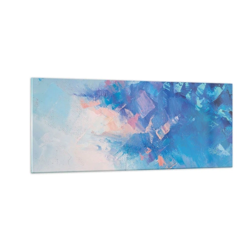 Quadro em vidro - Abstração de inverno - 100x40 cm