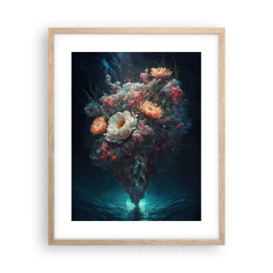 Pôster com moldura de carvalho claro - Um estranho jardim - 40x50 cm