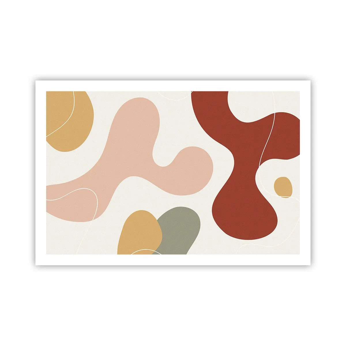 Pôster - Ziguezagues ornamentais - 91x61 cm