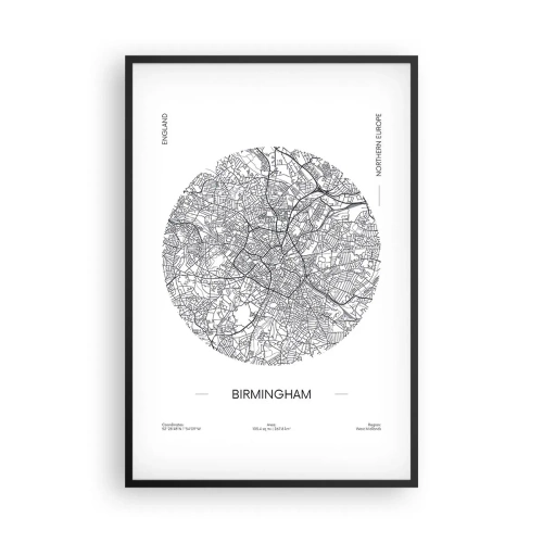 Pôster com moldura preta - Anatomia de Birmingham - 61x91 cm
