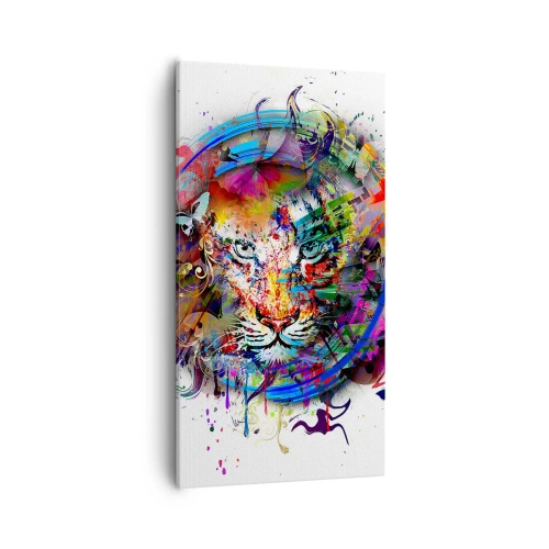 Quadro em tela - À espreita atrás do véu arco-íris - 55x100 cm