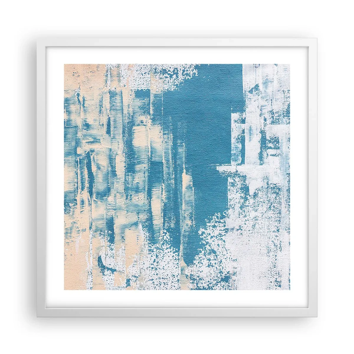 Pôster em moldura branca - Através da estalactite de gelo - 50x50 cm