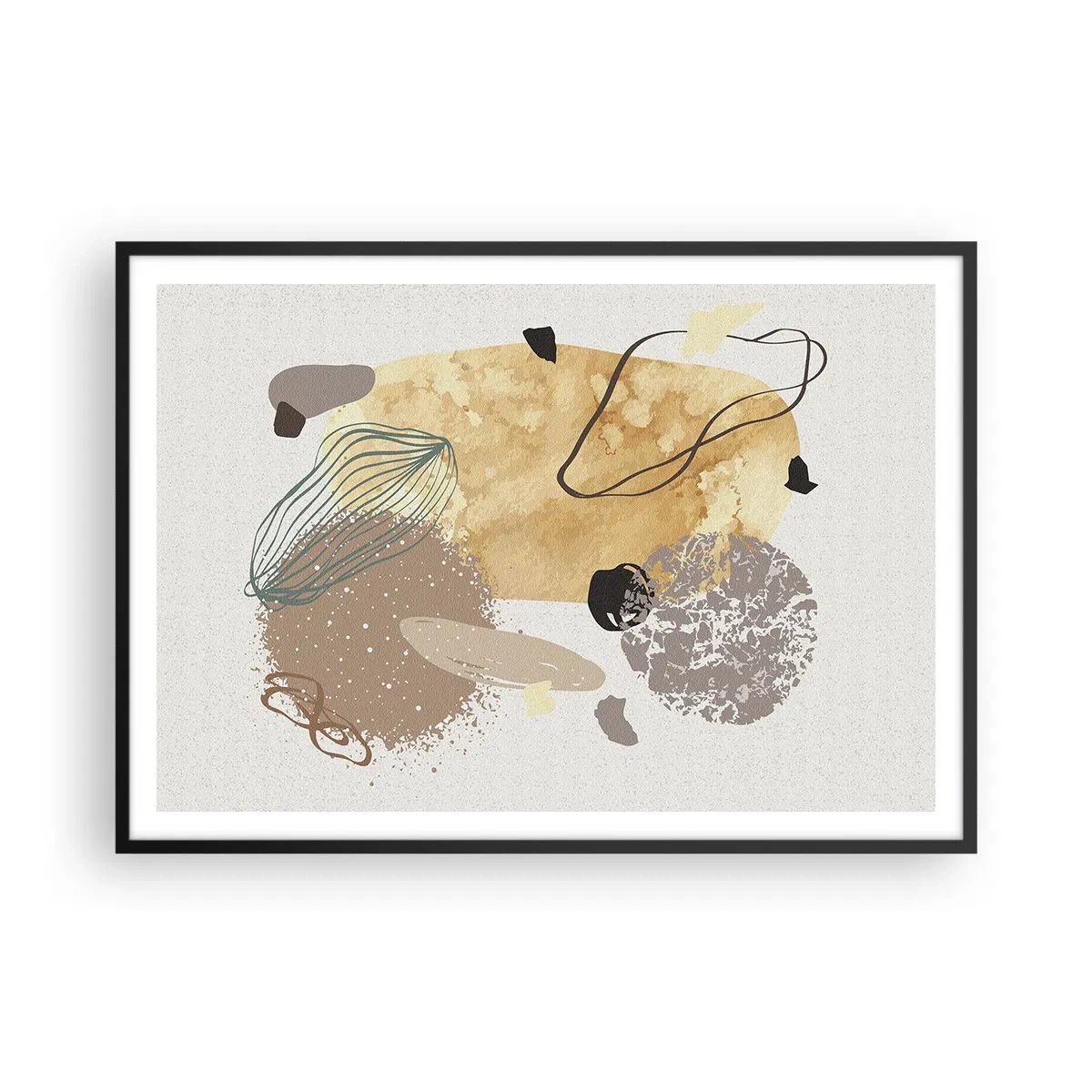 Pôster com moldura preta - Plumcologia aplicada - 100x70 cm