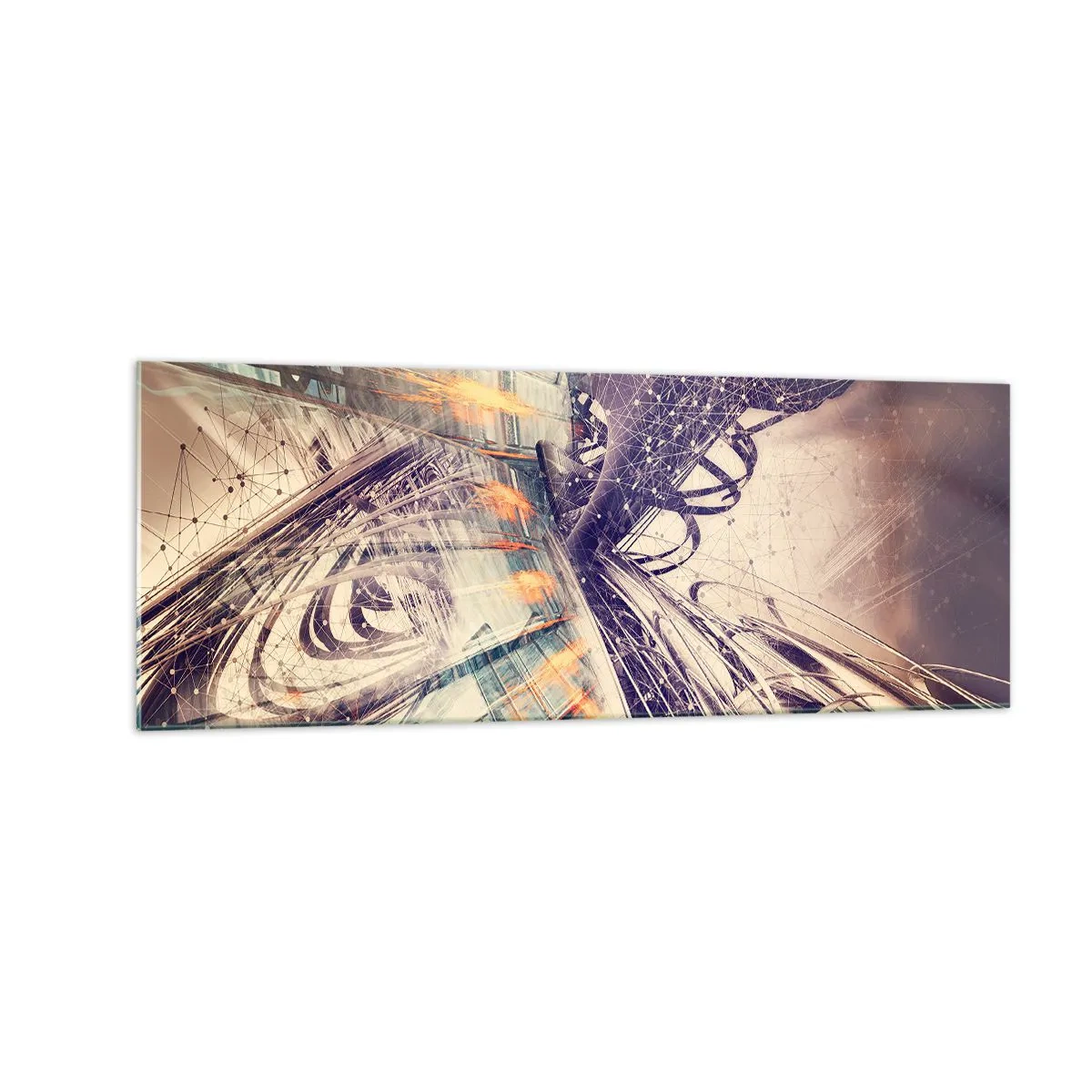 Quadro em vidro - Com muita pressa - 140x50 cm