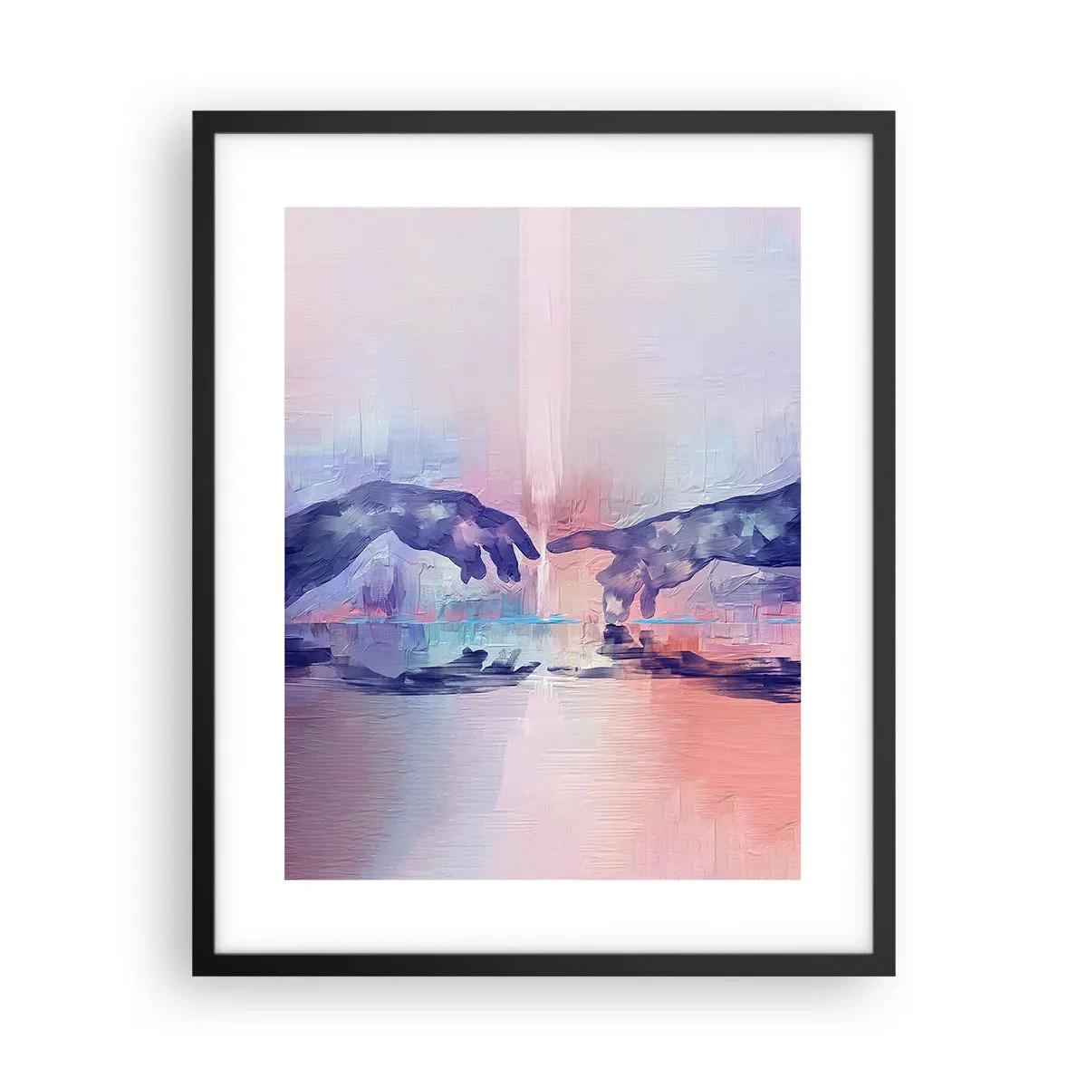 Pôster com moldura preta - Faísca divina da vida - 40x50 cm