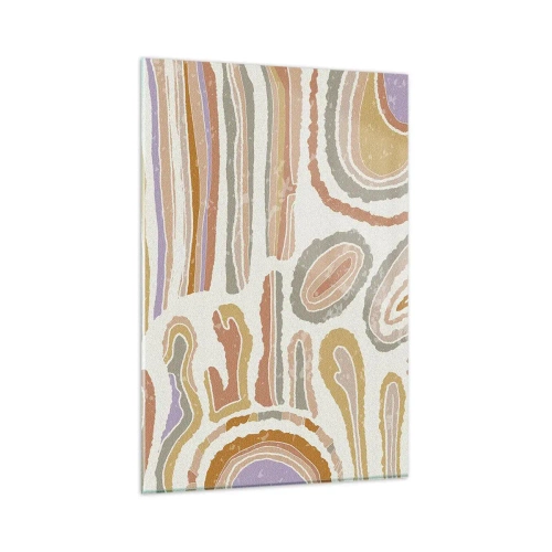 Quadro em vidro - Secções transversais coloridas - 80x120 cm