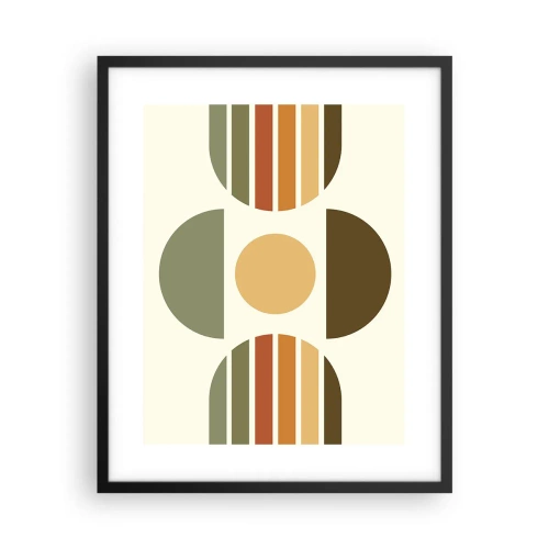 Pôster com moldura preta - Em tons terrosos - 40x50 cm