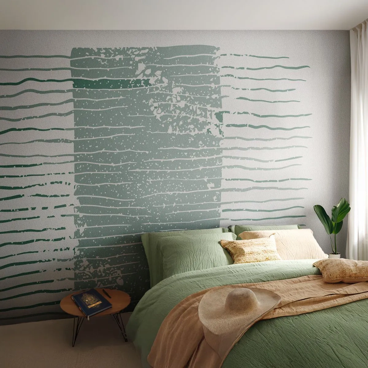 Papel de Parede Premium Sand - Abstração marinha - Minimalismo, Pastel, Moderno - 250x175 cm