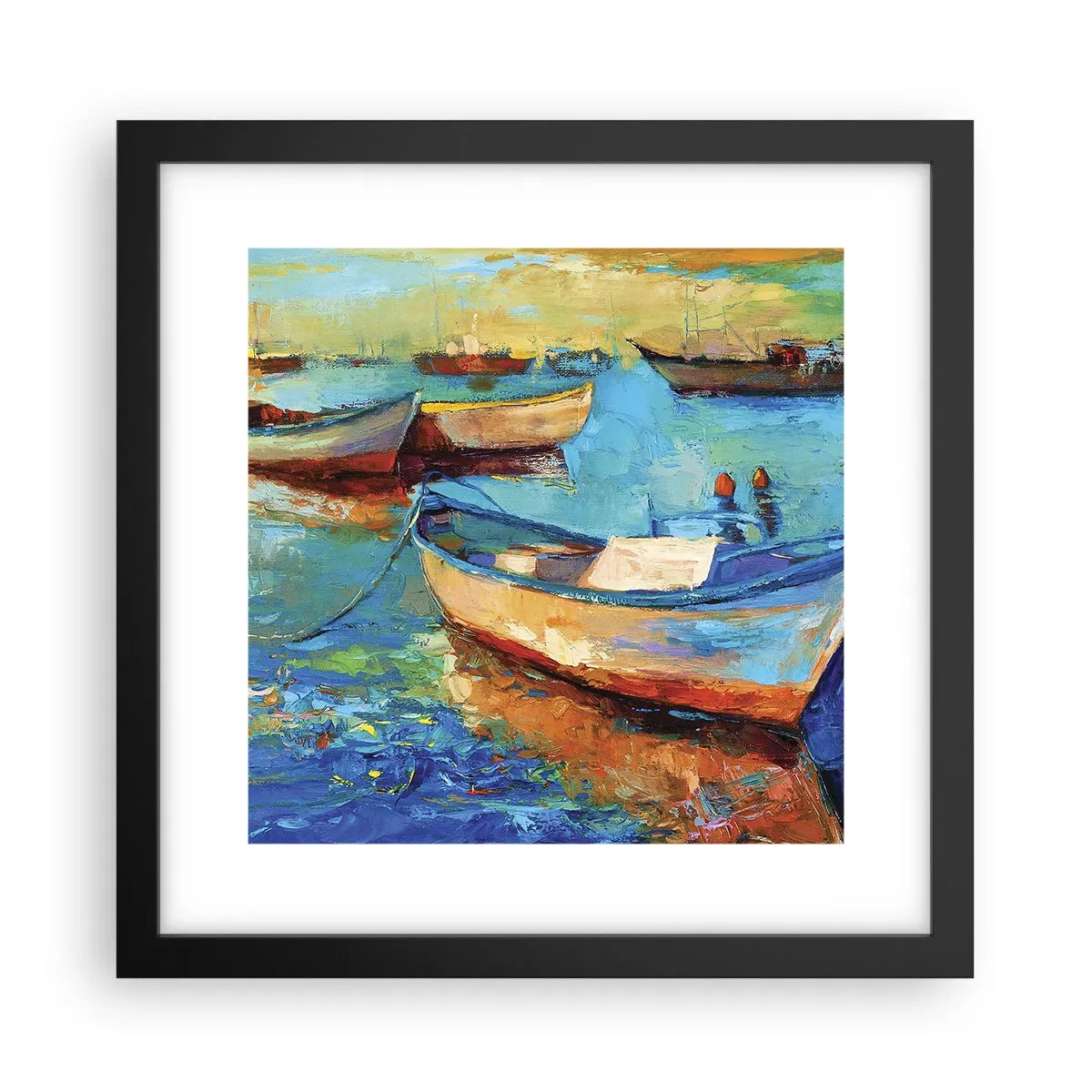 Pôster com moldura preta - Na baía do sul - 30x30 cm