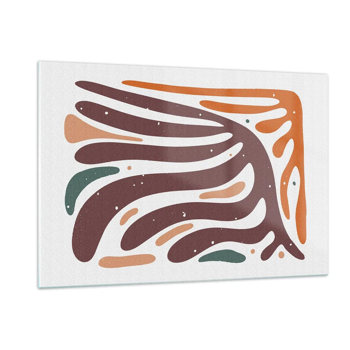 Quadro em vidro - Composição orgánica radiante - 120x80 cm