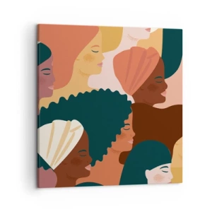 Quadro em tela - Apenas feminilidade - 50x50 cm