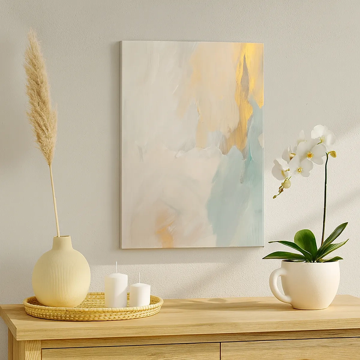 Quadro em tela - Abstração – a terra da gentileza - 50x70 cm