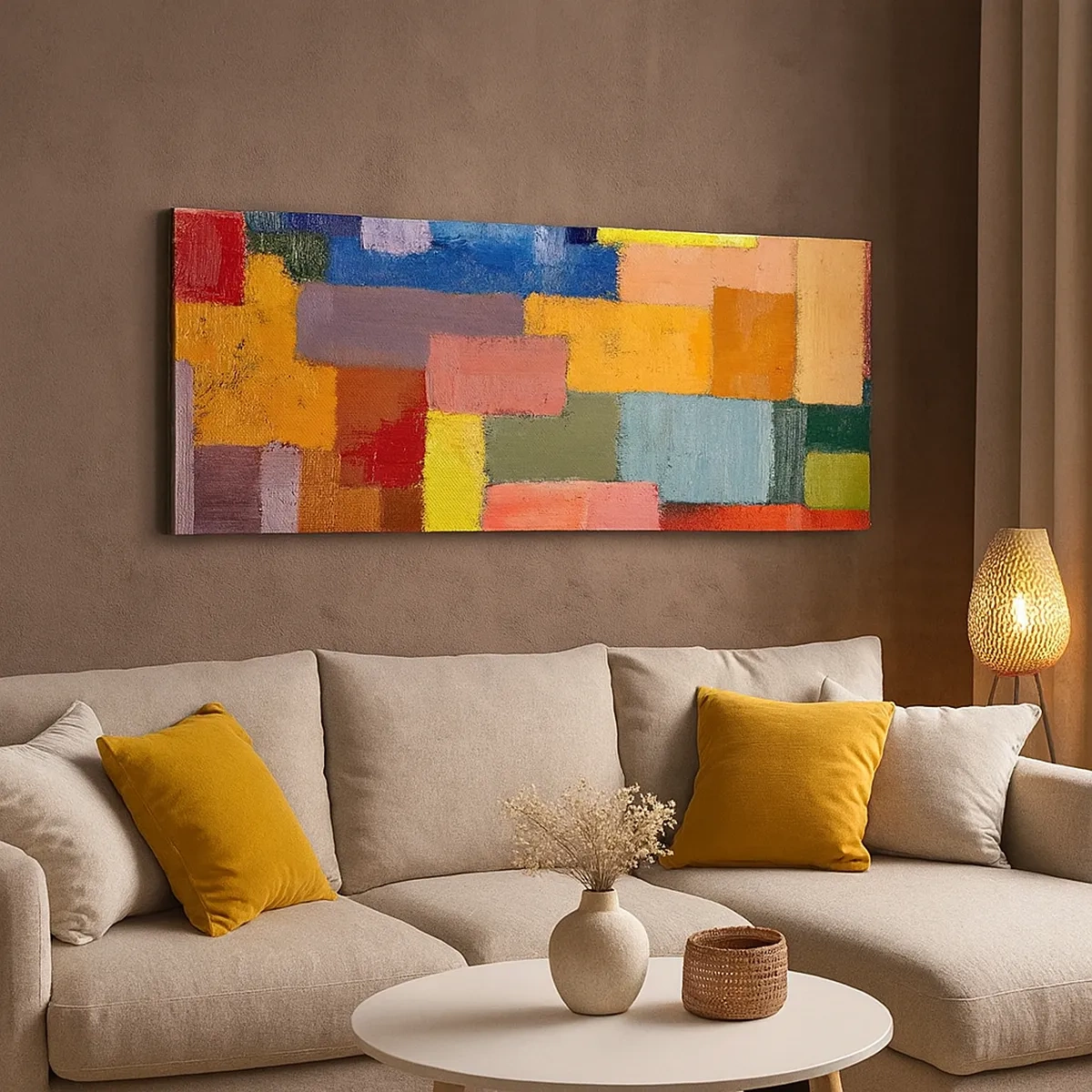 Quadro em tela - Cada um diferente, todos coloridos - 30x30 cm