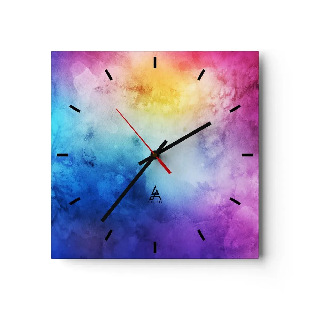 Relógio de parede - Relógio em vidro - Quase no sétimo céu - 30x30 cm