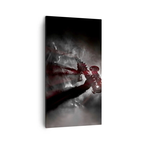 Quadro em tela - Nos fumos do jazz - 45x80 cm