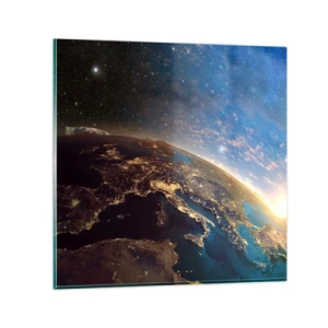 Quadro em vidro - Vamos olhar para nós mesmos à distância - 40x40 cm