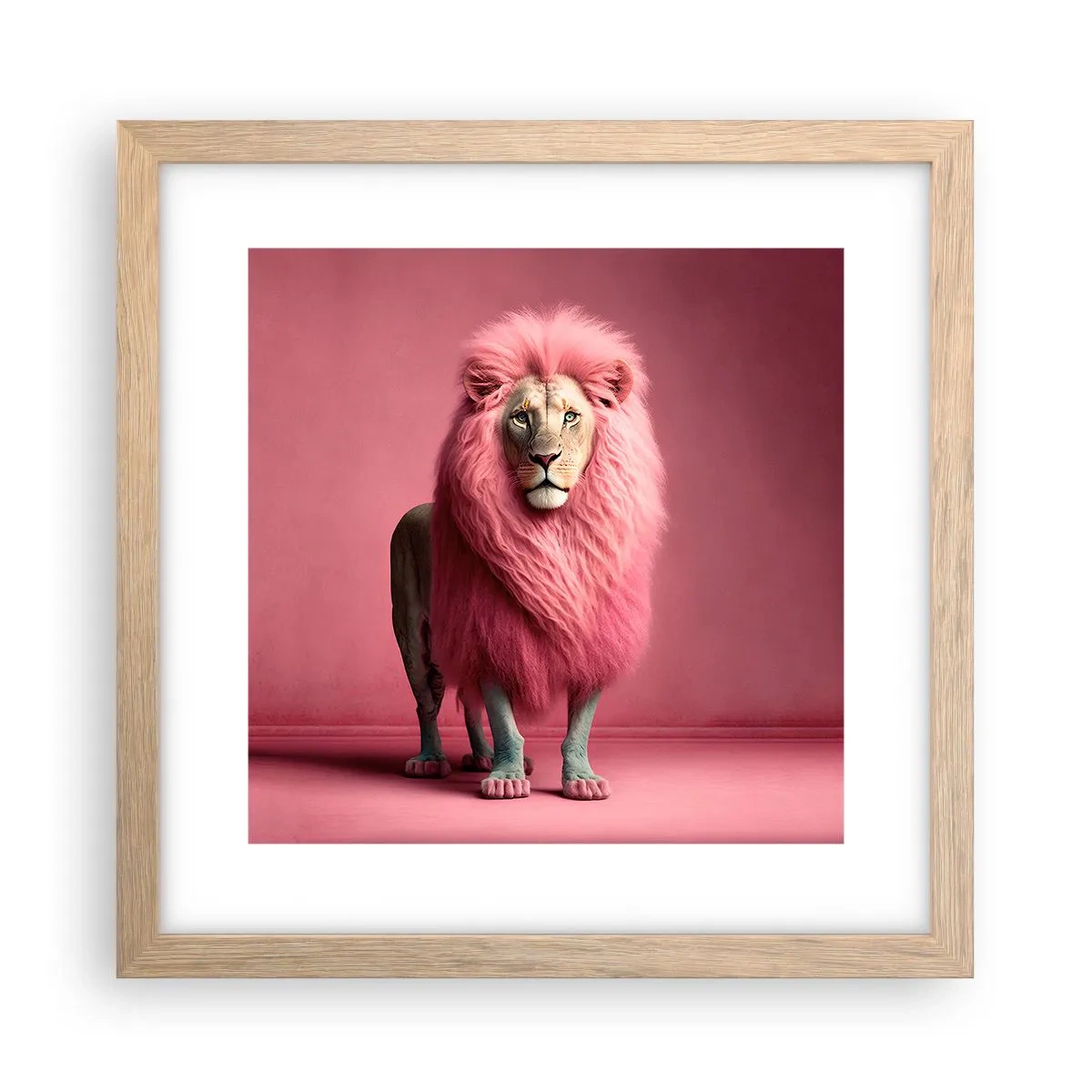 Pôster com moldura de carvalho claro - Não tens mais medo - 30x30 cm