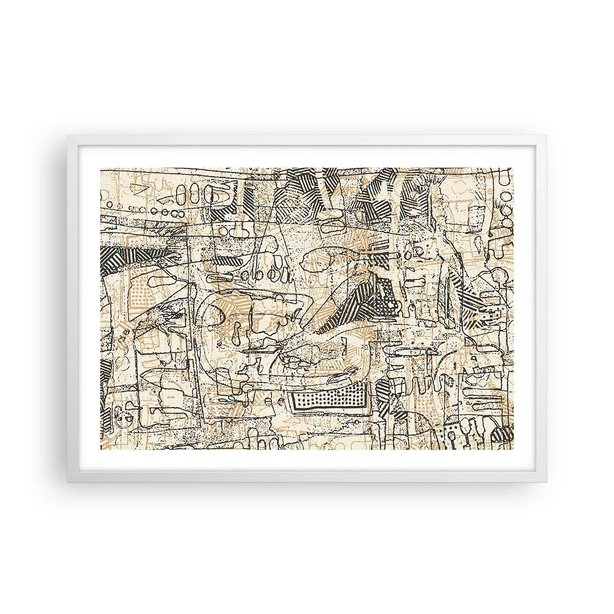 Pôster em moldura branca - À espera de ser decifrado - 70x50 cm