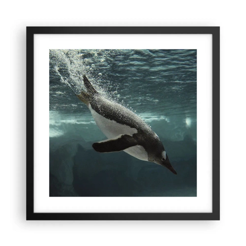 Pôster com moldura preta - Bem-vindo ao meu mundo - 40x40 cm