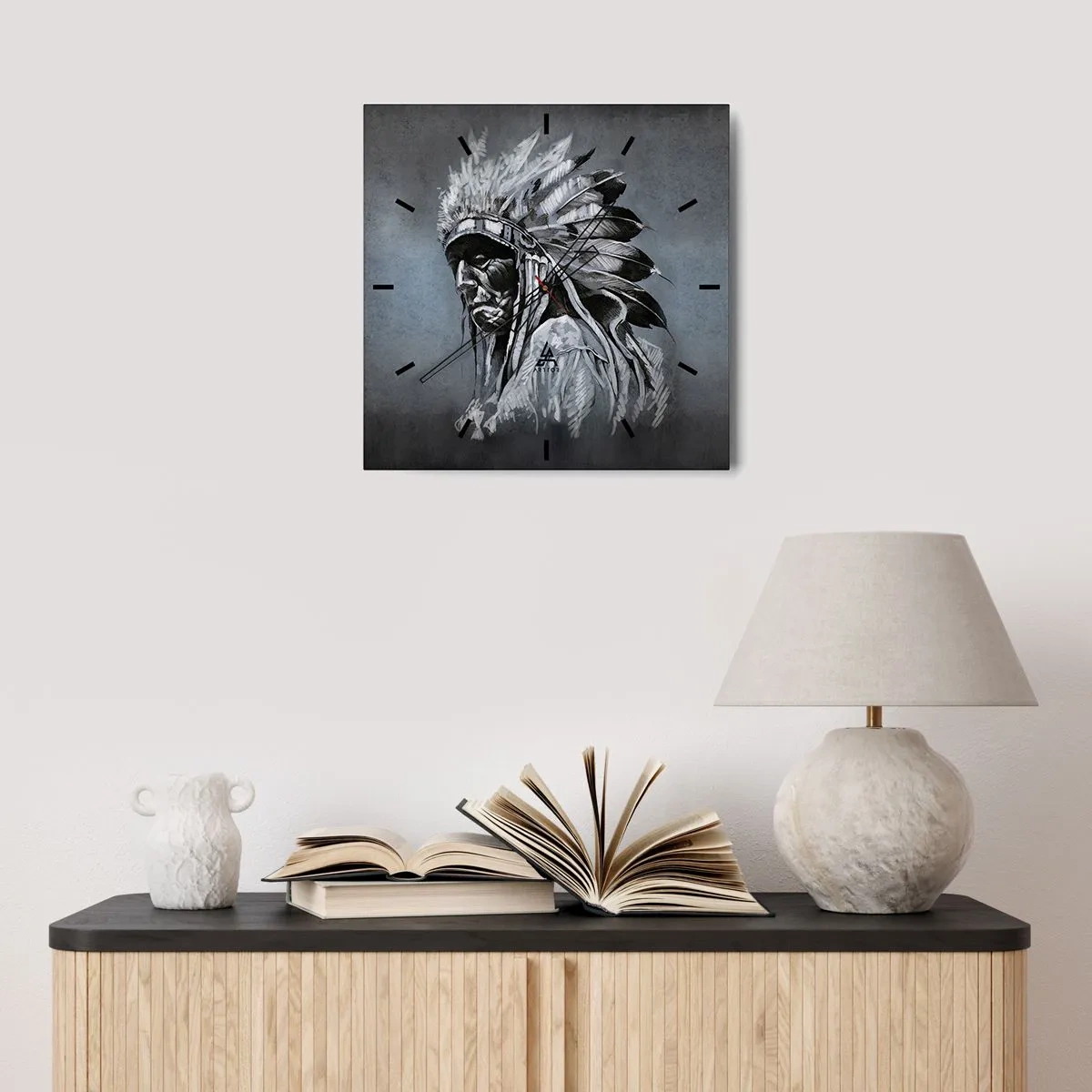 Relógio de parede - Relógio em vidro - De volta às raízes - 30x30 cm