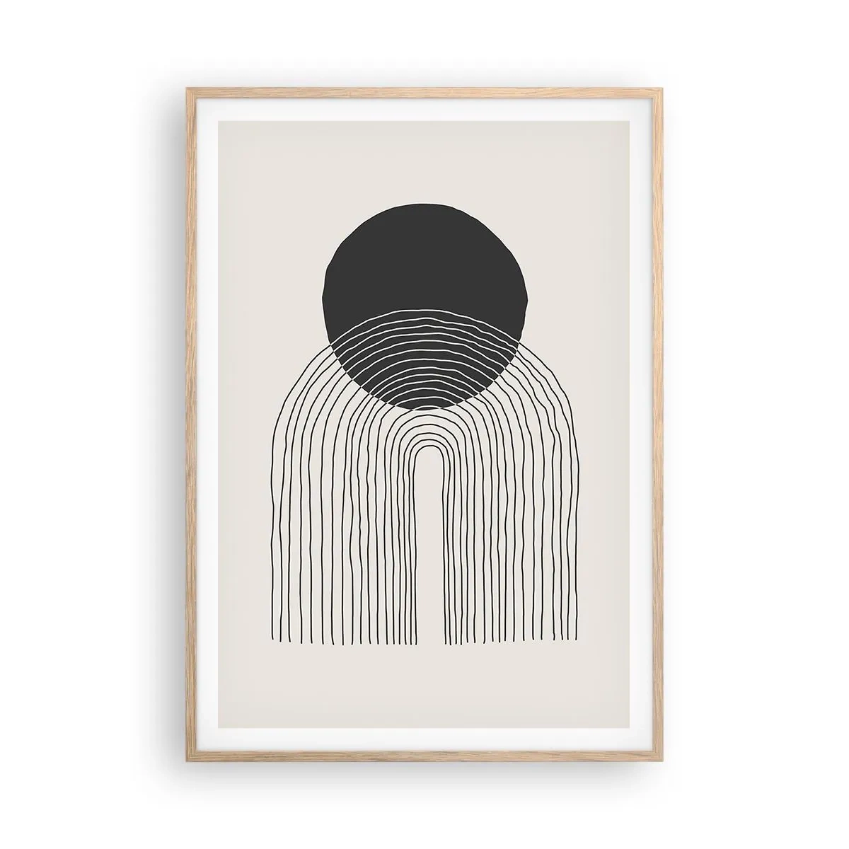 Pôster com moldura de carvalho claro - Tremores e confiança - 70x100 cm