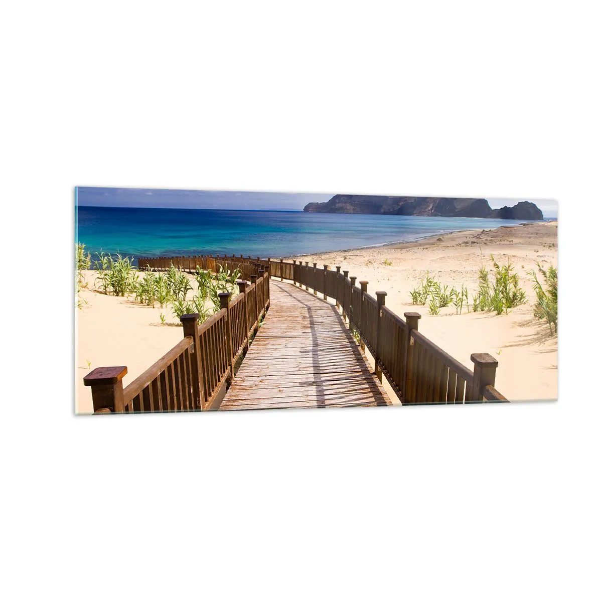 Quadro em vidro - Leve-me para as ilhas felizes - 100x40 cm