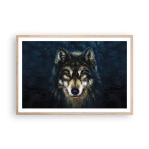 Pôster com moldura de carvalho claro - Alfa? E ómega - 91x61 cm