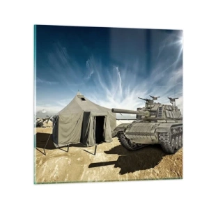 Quadro em vidro - Sonho militar - 40x40 cm