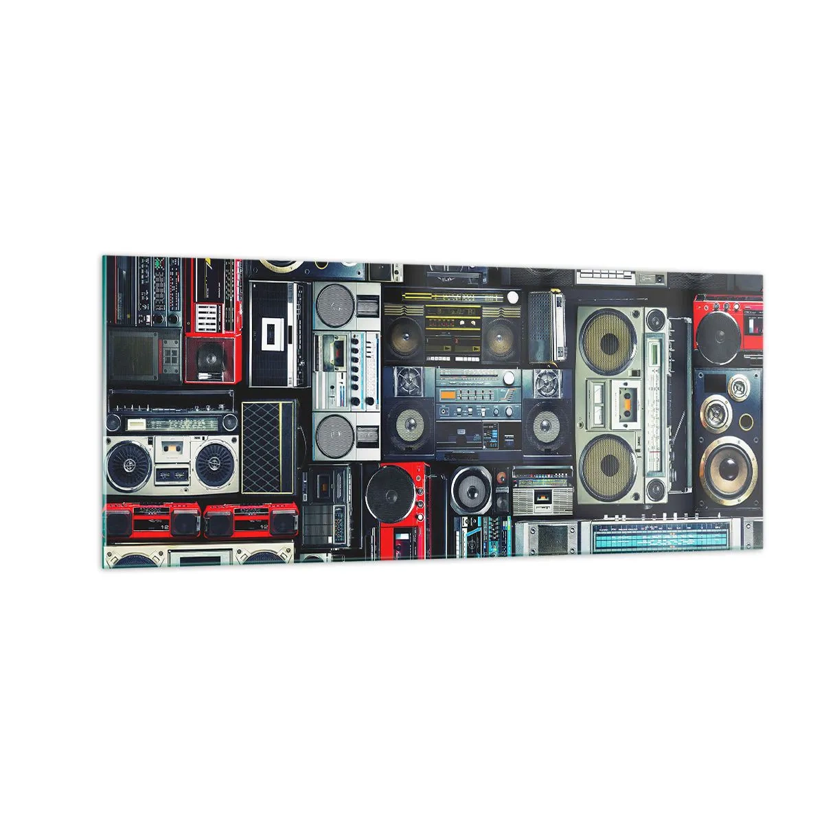 Quadro em vidro - Saudades dos anos 80. - 100x40 cm