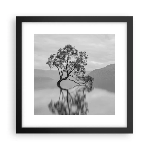 Pôster com moldura preta - Existe um país assim - 30x30 cm