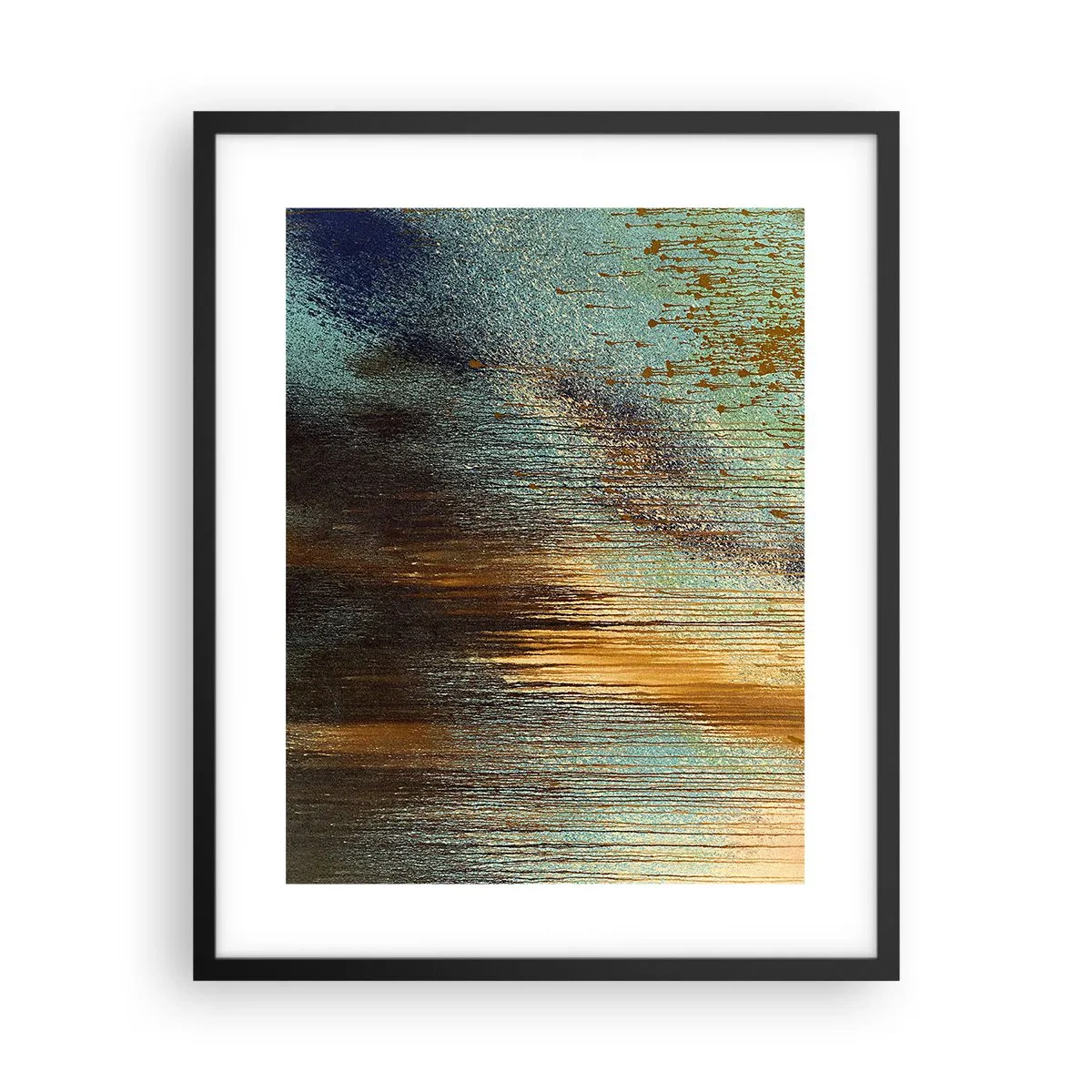 Pôster com moldura preta - Uma composição colorida não acidental - 40x50 cm