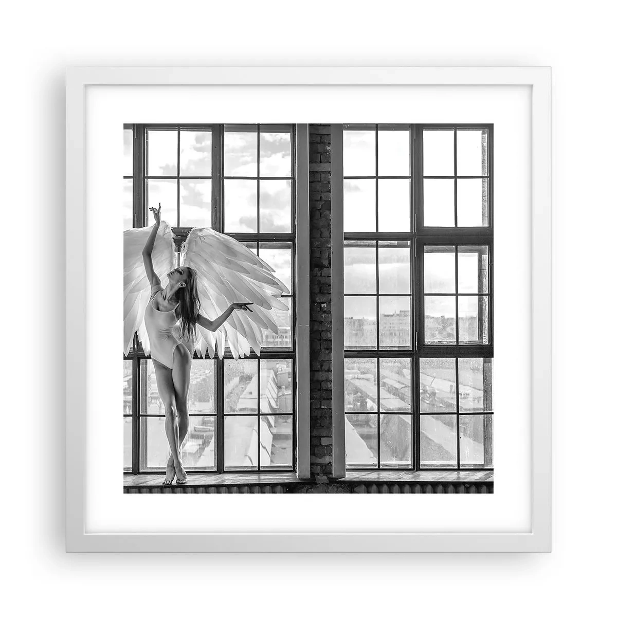 Pôster em moldura branca - Cidade dos Anjos? - 40x40 cm