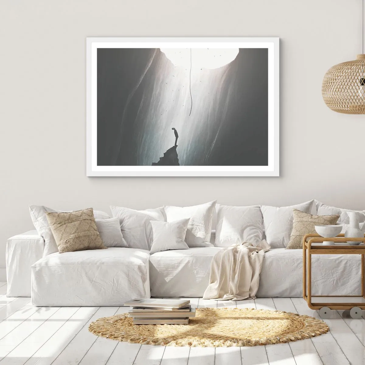 Pôster em moldura branca - Sempre há uma saída - 40x30 cm