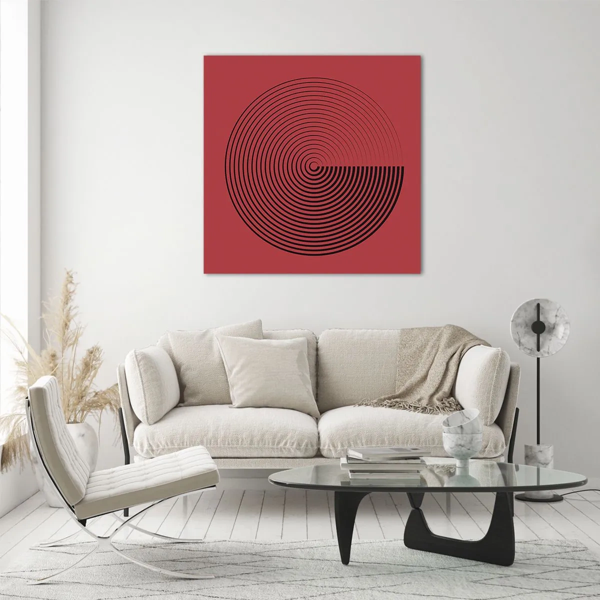 Quadro em vidro - Movimento circular - 70x70 cm