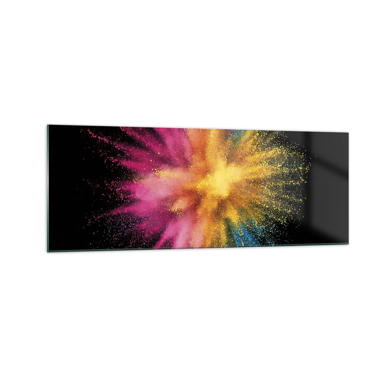 Quadro em vidro - O nascimento das cores  - 140x50 cm