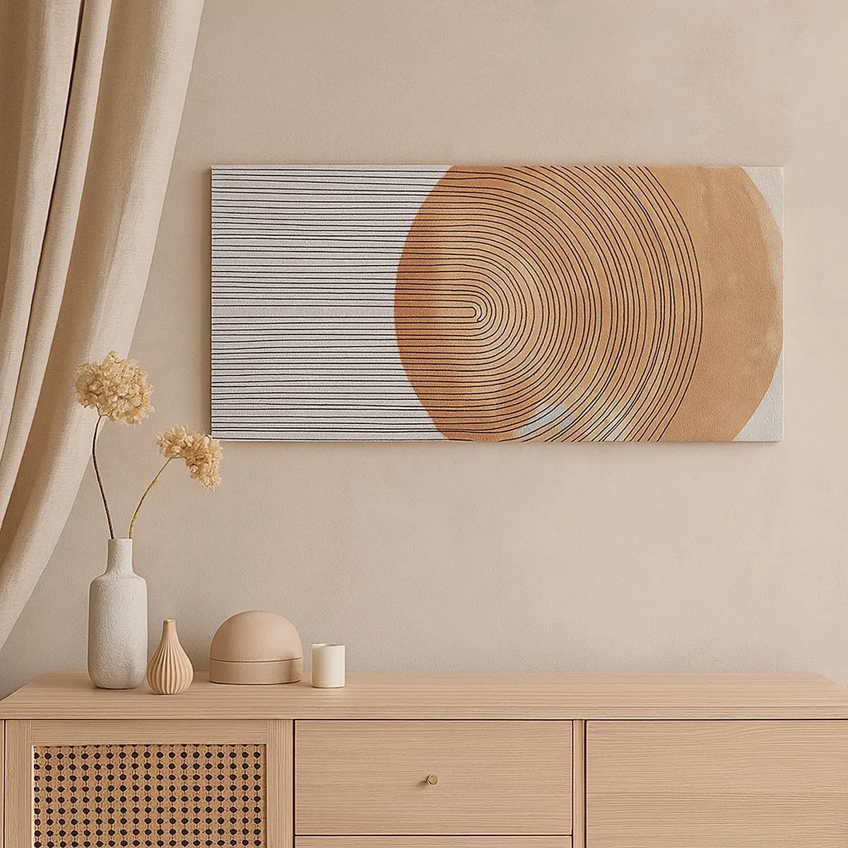 Quadro em tela - Composição solar - 100x40 cm