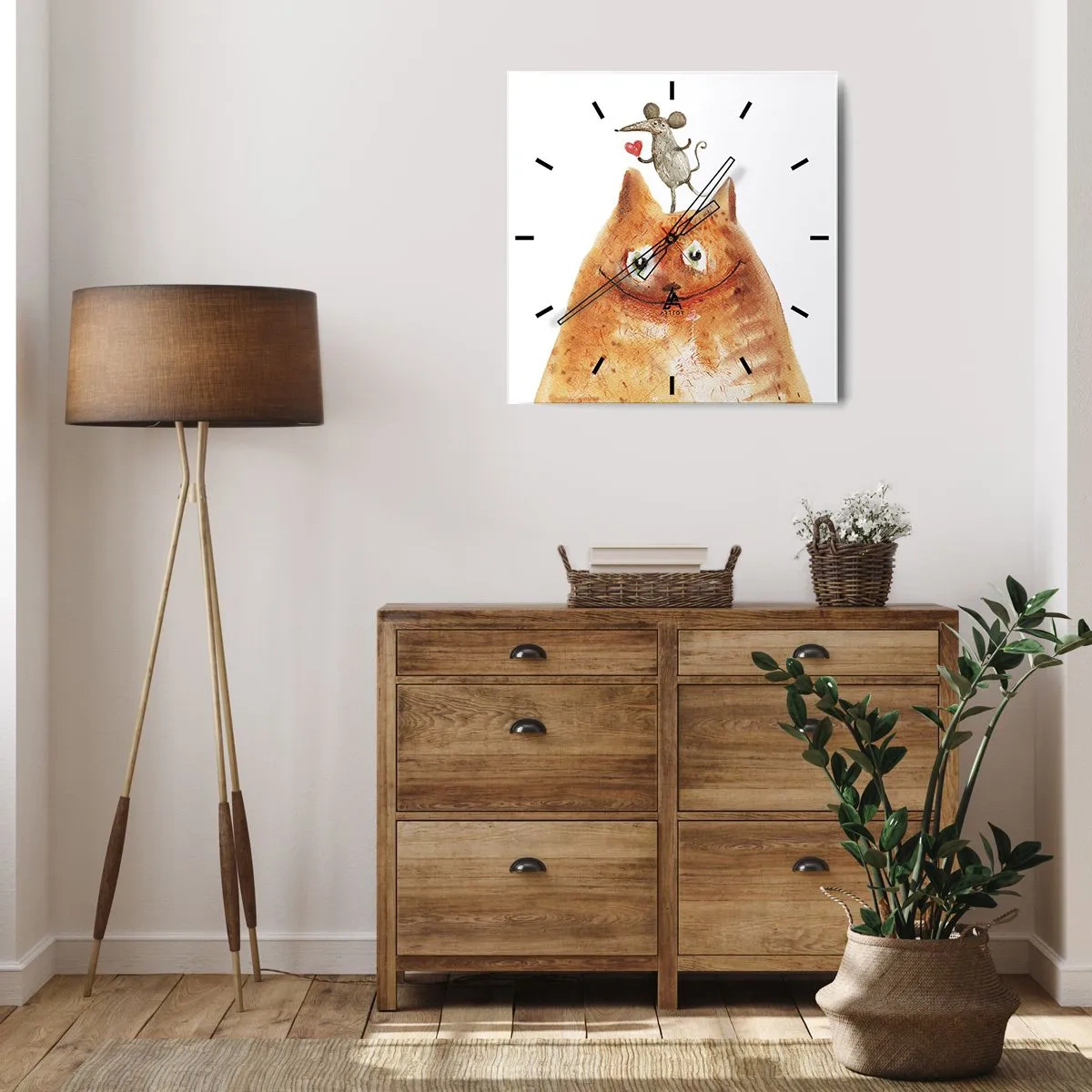 Relógio de parede - Relógio em vidro - Paradoxos do amor - 30x30 cm