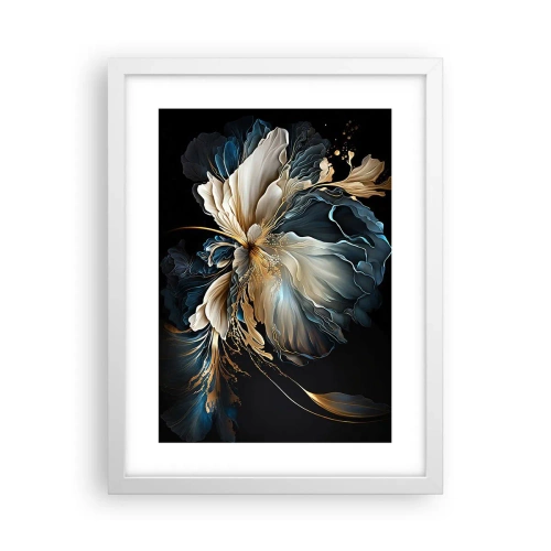 Pôster em moldura branca - Flor de samambaia de conto de fadas - 30x40 cm