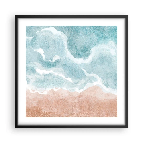 Pôster com moldura preta - Abstração de nuvem - 50x50 cm