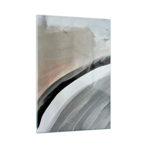 Quadro em vidro - Composição: arco preto e cinza - 50x70 cm