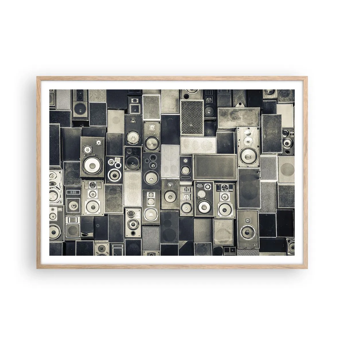 Pôster com moldura de carvalho claro - Está tudo bem - 100x70 cm