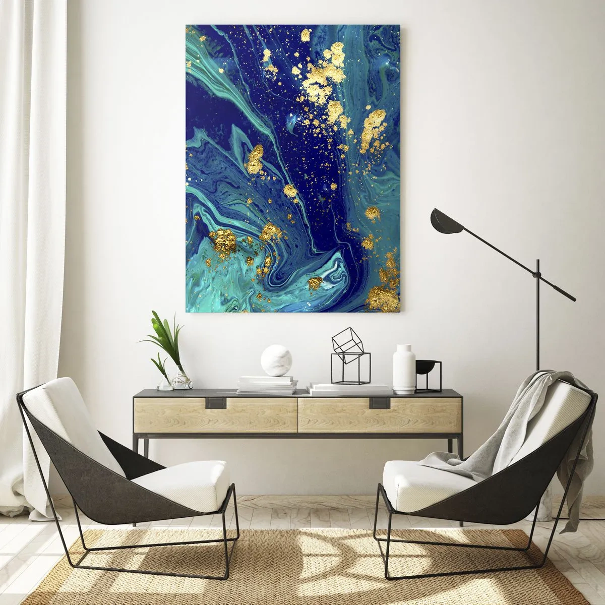 Quadro em vidro - Flocos de sol - 50x70 cm