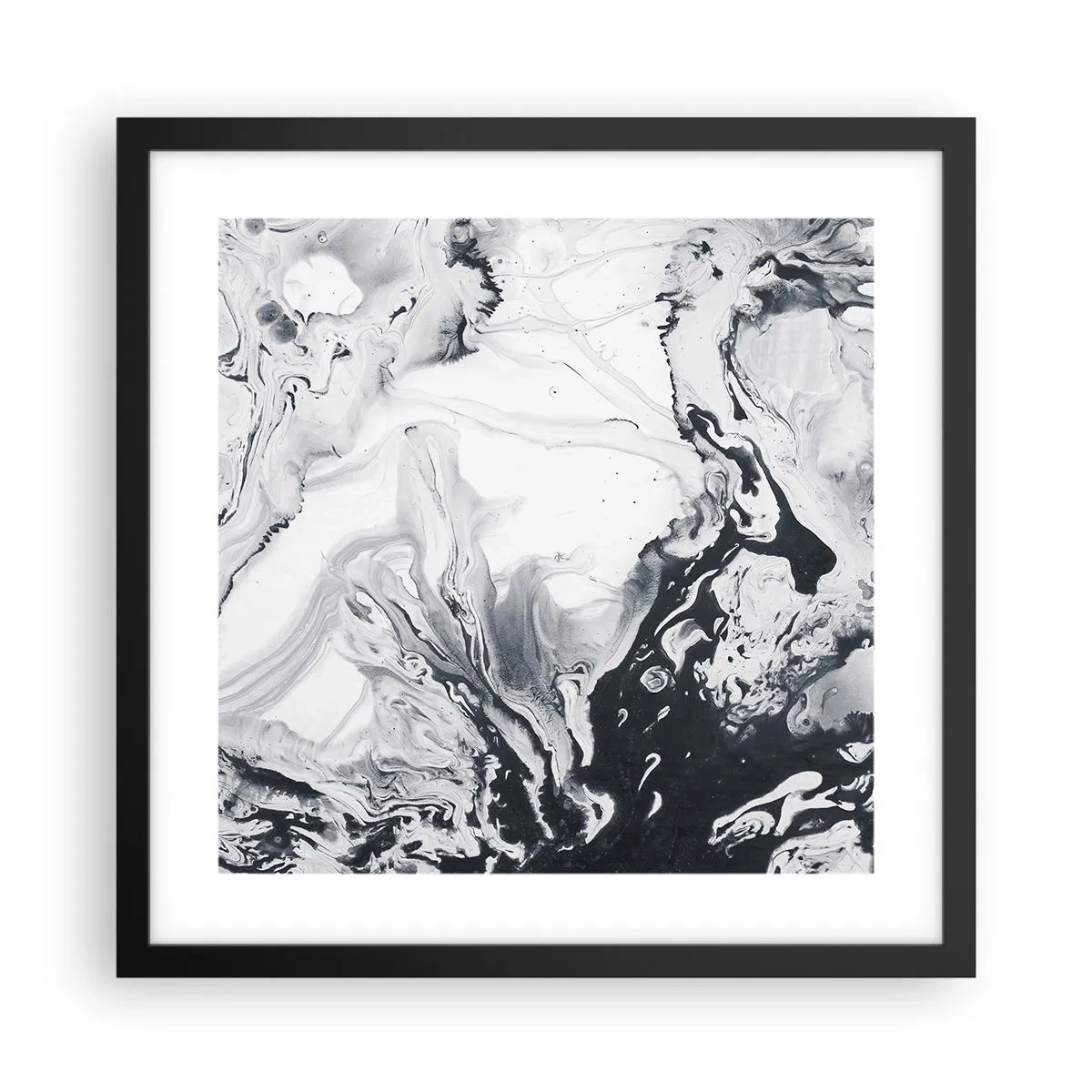 Pôster com moldura preta - O Interior da Terra - 40x40 cm