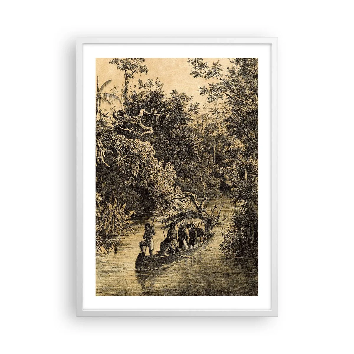 Pôster em moldura branca - Viagem à fonte - 50x70 cm